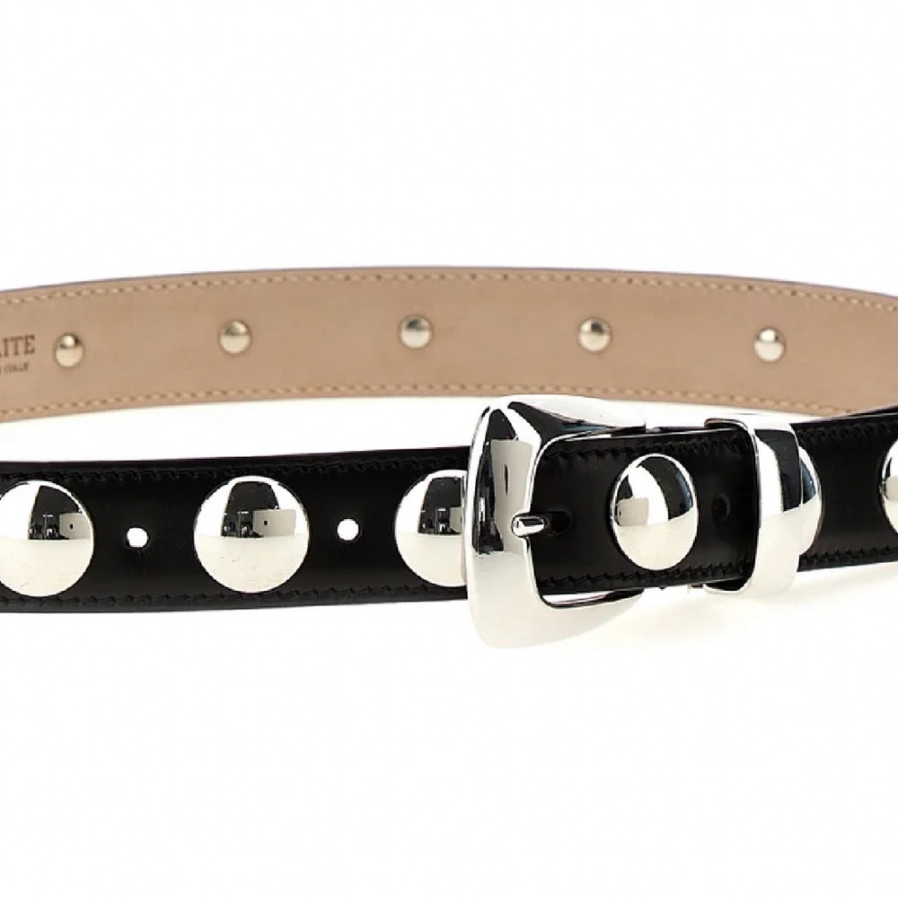 KHAITE Stud-detailed buckled belt - Picture 2 of 5